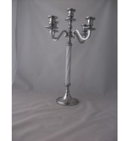 5 Light Candelabra White/Silver